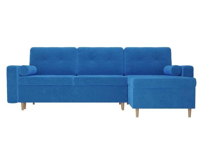 Угловой диван-кровать Белфаст голубого цвета  - купить Угловые диваны по цене 39990.0