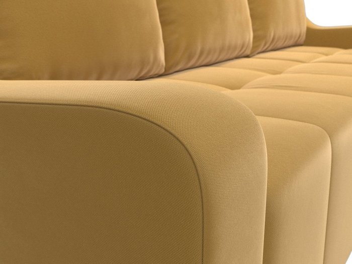Угловой диван-кровать Элида желтого цвета