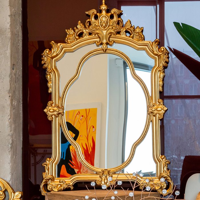 Настенное зеркало Боргезе  золотого цвета