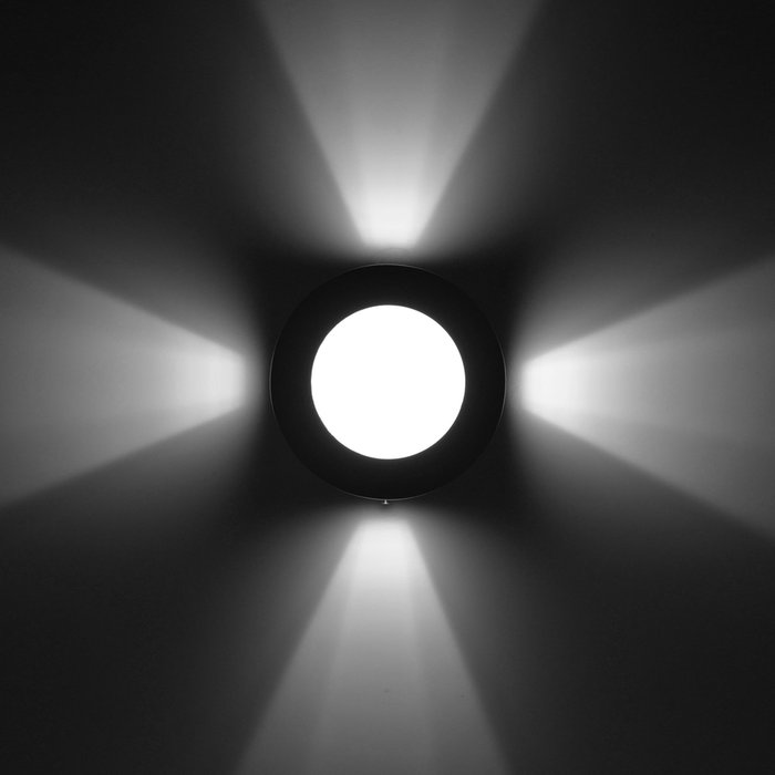 Уличный настенный светильник  Меркурий черного цвета