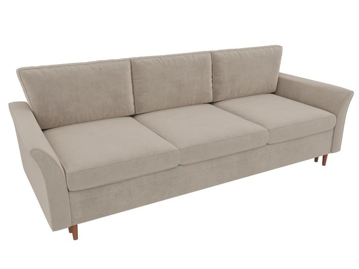 Прямой диван-кровать София бежевого цвета