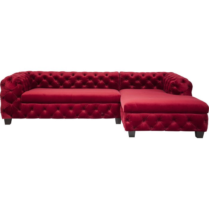 Угловой диван Desire красного цвета