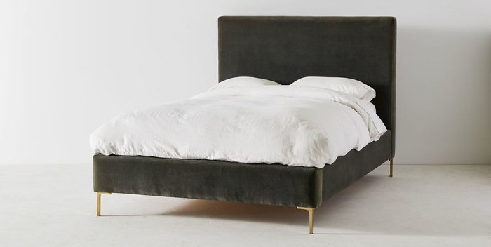 Кровать Kona темно-серого цвета 180х200
