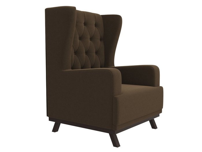 Кресло Джон Люкс темно-коричневого цвета