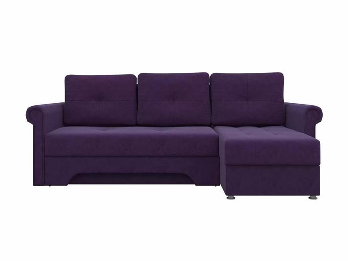 Угловой диван-кровать Леон фиолетового цвета 