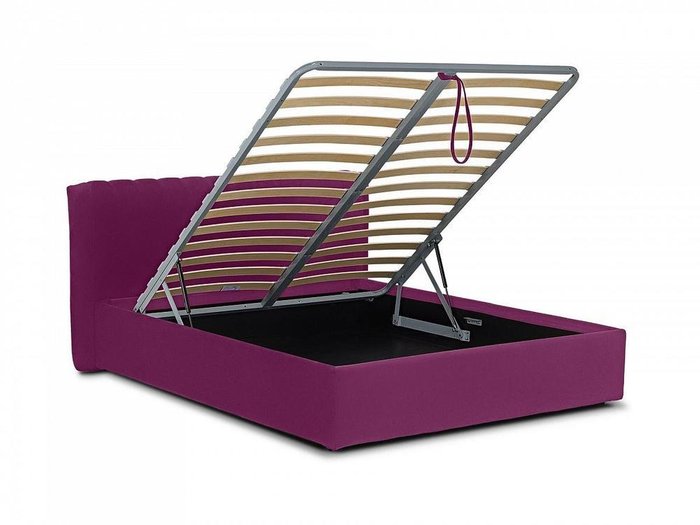 Кровать Queen Anastasia Lux фиолетового цвета 160х200 с подъемным механизмом