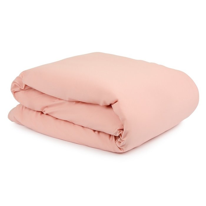Комплект постельного белья полутороспальный из органического стираного хлопка Essential розового цвета