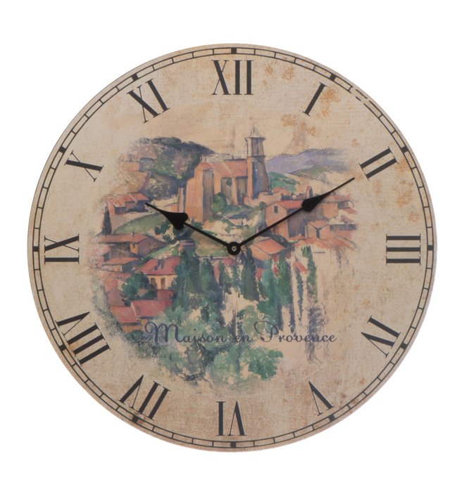 Часы Поместье в Провансе с цветным циферблатом