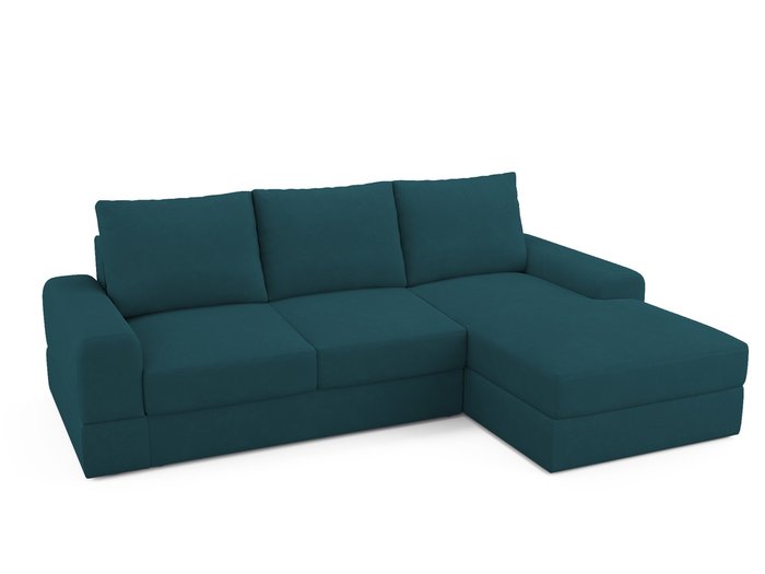 Угловой диван-кровать Elke сине-зеленого цвета  - купить Угловые диваны по цене 86100.0