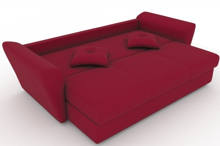 Прямой диван-кровать Neapol красного цвета