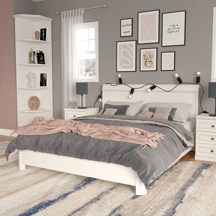 Кровать Белладжио 140х200 белого цвета - купить Кровати для спальни по цене 38811.0