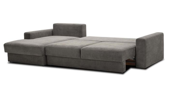 Угловой диван-кровать Вегас серого цвета - лучшие Угловые диваны в INMYROOM