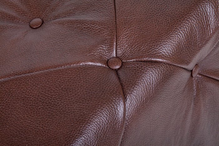 Пуф Amrit brown leather коричневого цвета