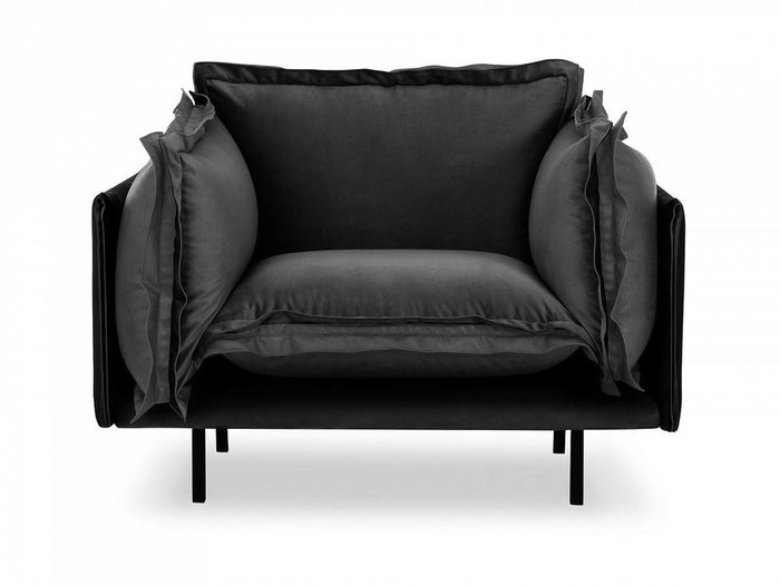 Кресло Barcelona серо-черного цвета