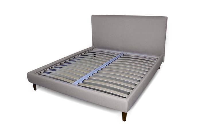 Кровать Эмбер 140х200 серого цвета