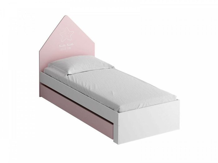 Кровать Campi light бело-розового цвета 90х200