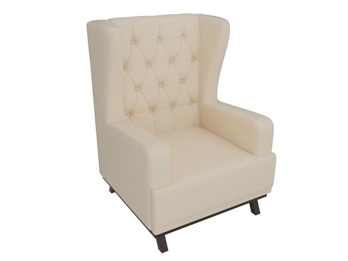Кресло Джон Люкс бежевого цвета (экокожа) - лучшие Интерьерные кресла в INMYROOM