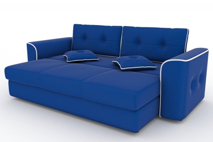 Прямой диван-кровать Narvik синего цвета