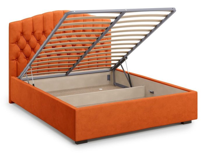 Кровать с подъемным механизмом Lugano 140х200 оранжевого цвета