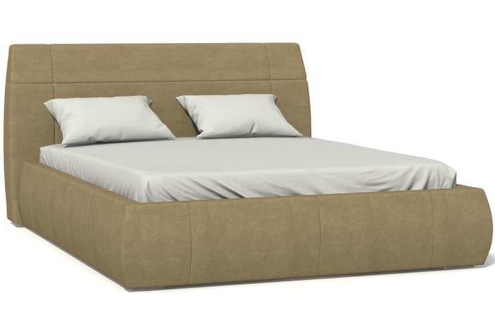 Кровать мягкая Анри бежевого цвета 160х200