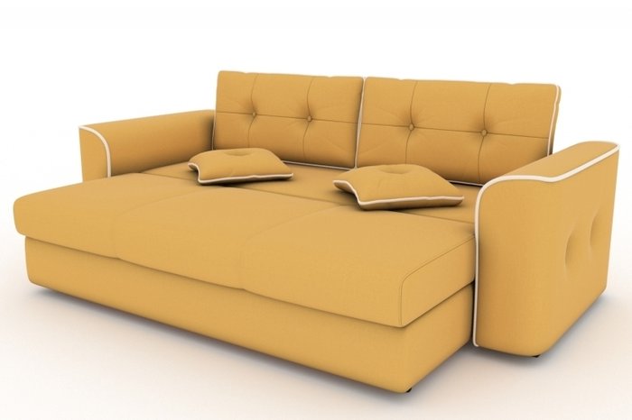 Прямой диван-кровать Narvik желтого цвета