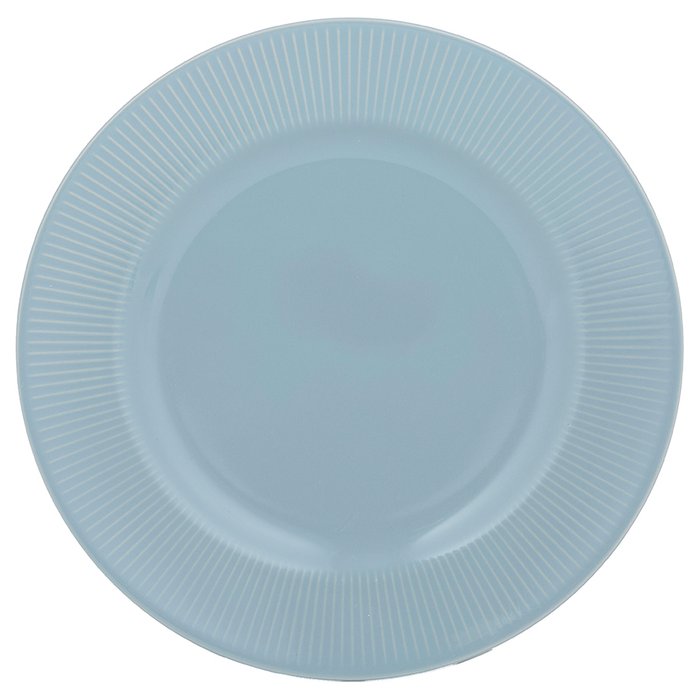Обеденная тарелка Linear синего цвета