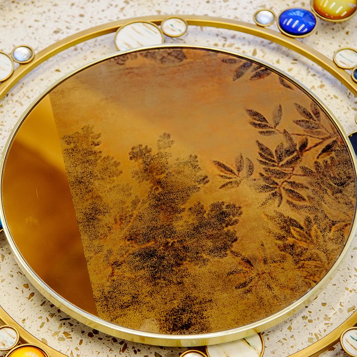 Зеркальное панно Сото коричневого цвета 