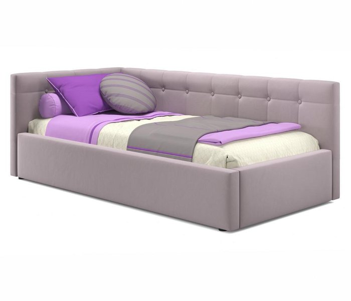 Кровать Bonna 90х200 с подъемным механизмом лилового цвета