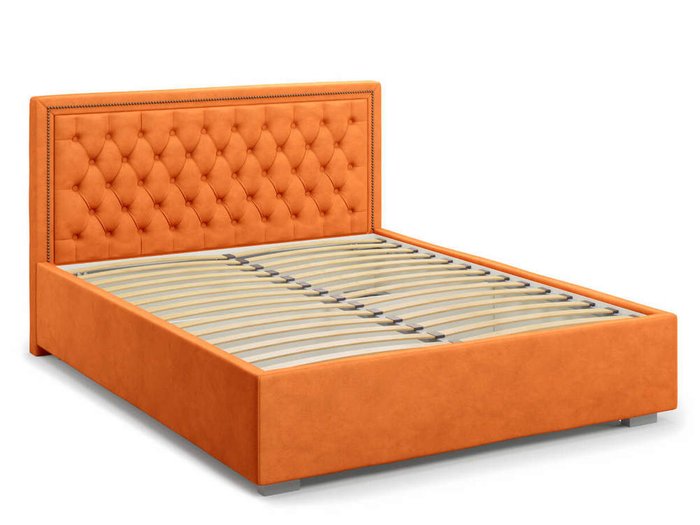 Кровать Orto без подъемного механизма 140х200 оранжевого цвета