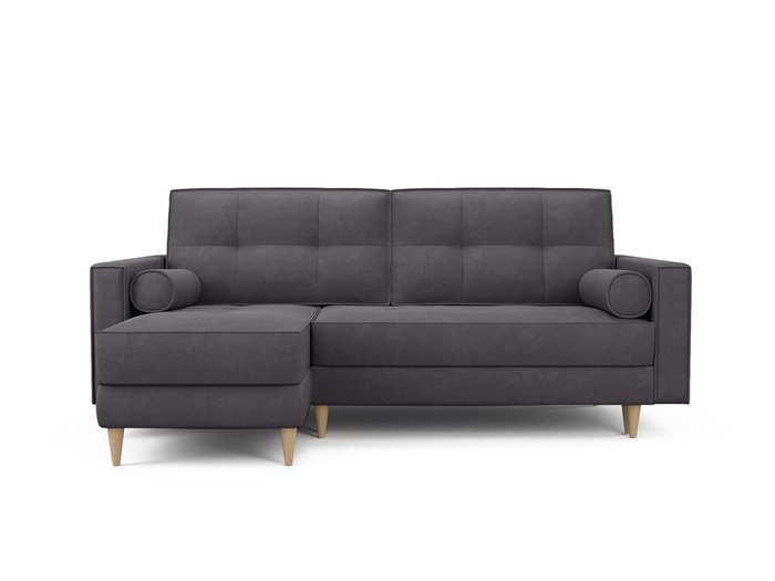 Угловой диван-кровать левый Оtto темно-серого цвета