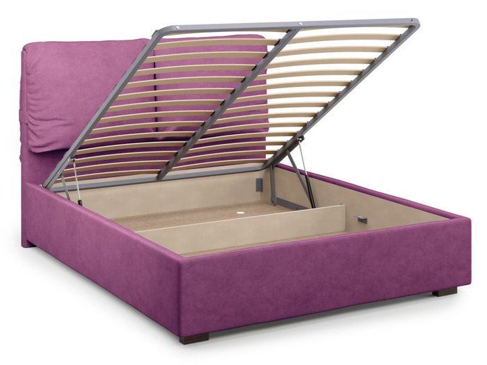 Кровать Trazimeno 160х200 пурпурного цвета с подъемным механизмом 