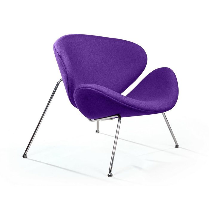Лаунж кресло Slice фиолетового цвета