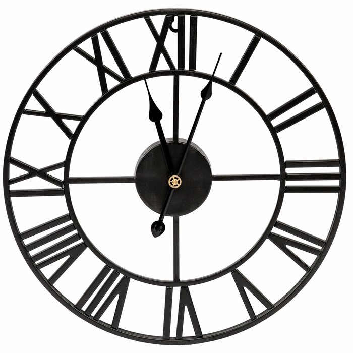 Часы настенные Нарсис черного цвета