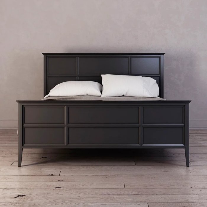 Кровать Ellington черного цвета c изножьем 160х200