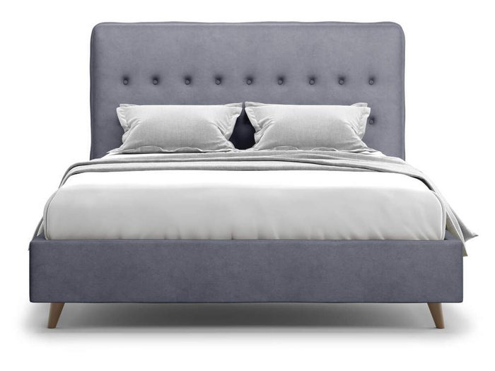 Кровать Bergamo серого цвета 160х200