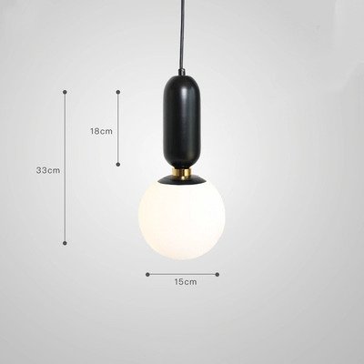 Подвесной светильник Aballs с основанием черного цвета