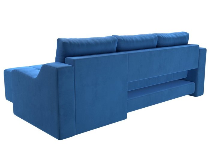Угловой диван-кровать Элида голубого цвета