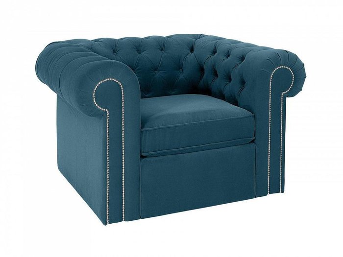 Кресло Chesterfield синего цвета