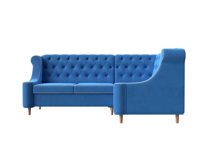 Угловой диван Бронкс синего цвета