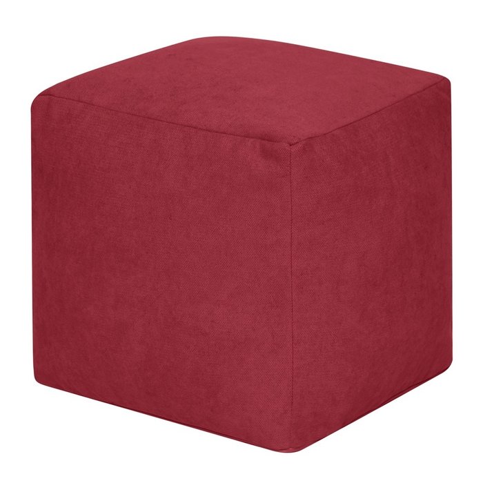 Пуфик Куб бордового цвета