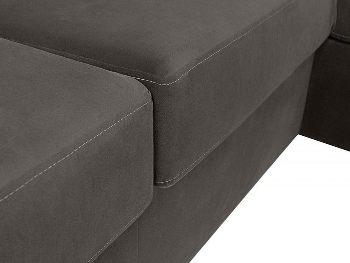 Угловой диван-кровать Peterhof темно-серого цвета