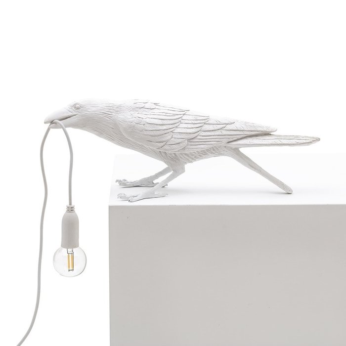 Настольная лампа Bird White Playing