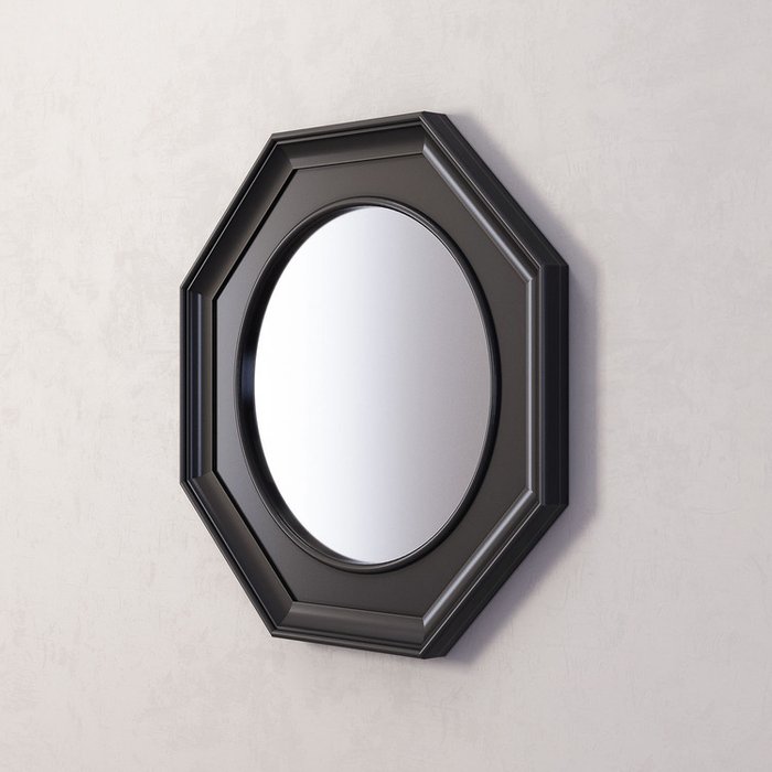 Настенное зеркало Jersey черного цвета
