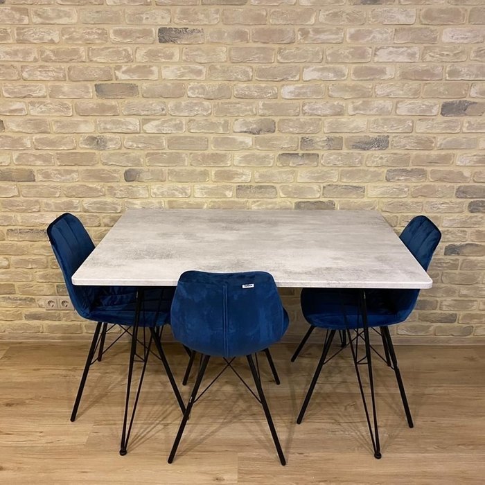 Стол обеденный Dinos цвета голубой бетон