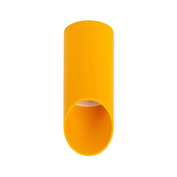 Точечный накладной светильник из металла желтого цвета