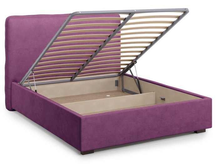 Кровать Brachano 140х200 пурпурного цвета с подъемным механизмом 