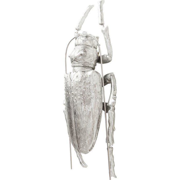 Украшение настенное Longicorn beetle серебряного цвета 