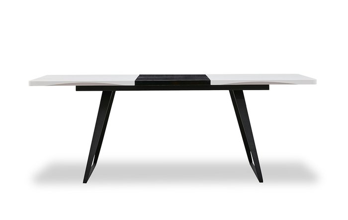Обеденный раскладной стол с черно-белой столешницей - купить Обеденные столы по цене 51332.0