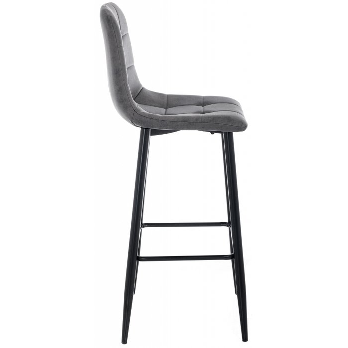 Барный стул Chio black dark grey темно-серого цвета