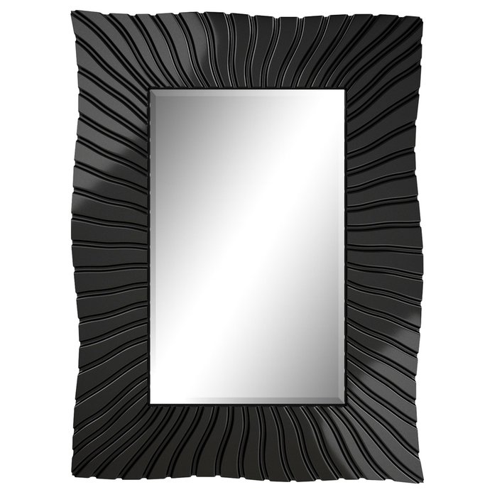 Черное глянцевое зеркало Lucera